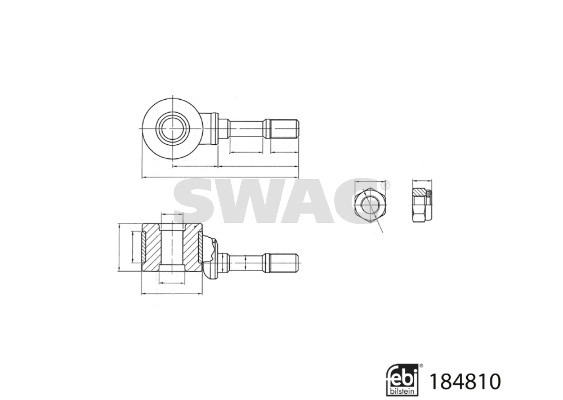 Entretoise/tige, stabilisateur SWAG 33 10 9580