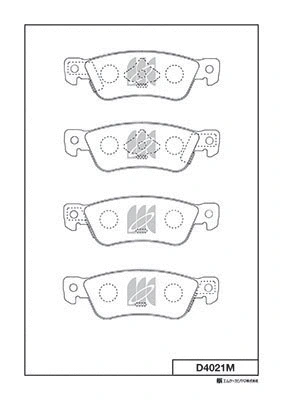 Kit de plaquettes de frein, frein à disque MK Kashiyama D4021M