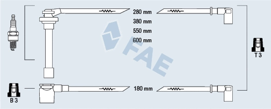 Kit de câbles d'allumage FAE 85850