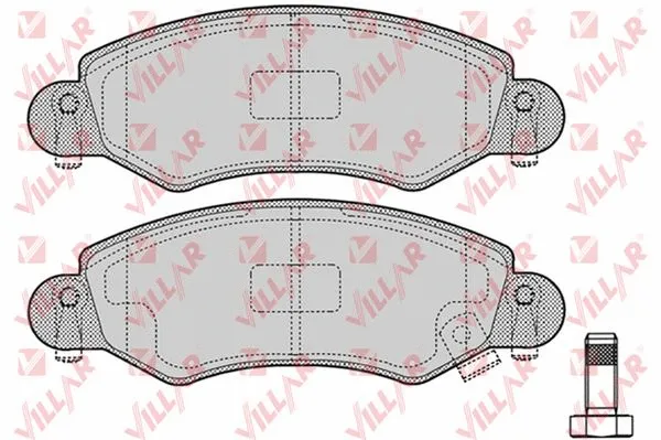 Kit de plaquettes de frein, frein à disque VILLAR 626.0777