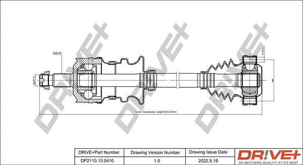 Arbre de transmission Dr!ve+ DP2110.10.0410