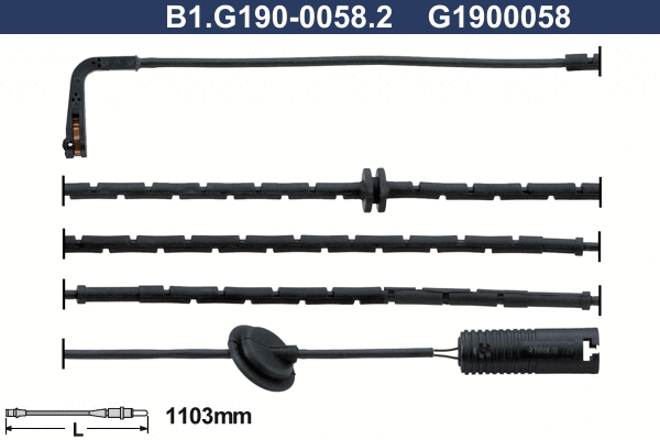 Contact d'avertissement, usure des plaquettes de frein GALFER B1.G190-0058.2