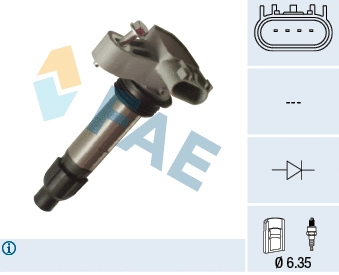 Bobine d'allumage FAE 80388