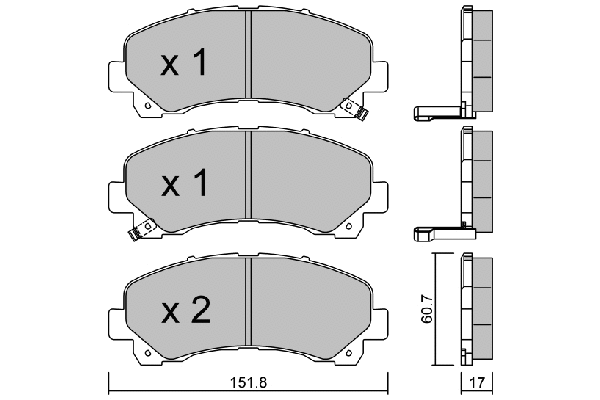 Kit de plaquettes de frein, frein à disque AISIN BPIS-1000