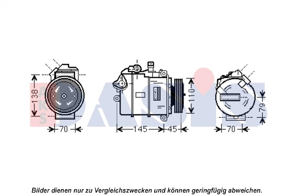 Compresseur, climatisation AKS DASIS 851905N