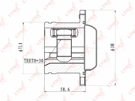 Jeu de joints, arbre de transmission LYNXAUTO CI-8010