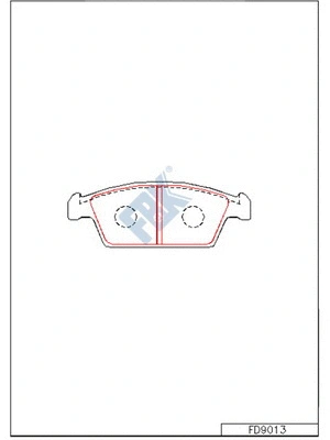 Kit de plaquettes de frein, frein à disque FBK FD9013