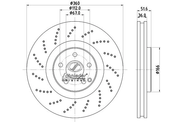 Disque de frein SCHNIEDER AUTOTECH BZS55.00348