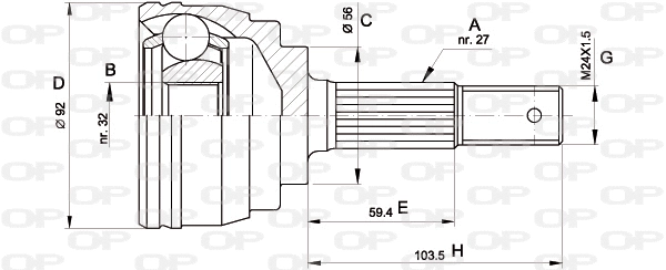 Jeu de joints, arbre de transmission OPEN PARTS CVJ5172.10