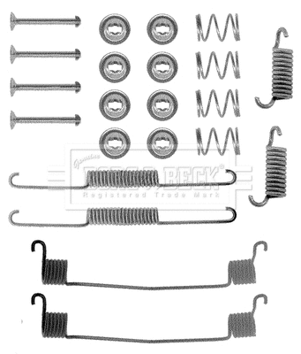 Kit d'accessoires, mâchoire de frein BORG & BECK BBK6131