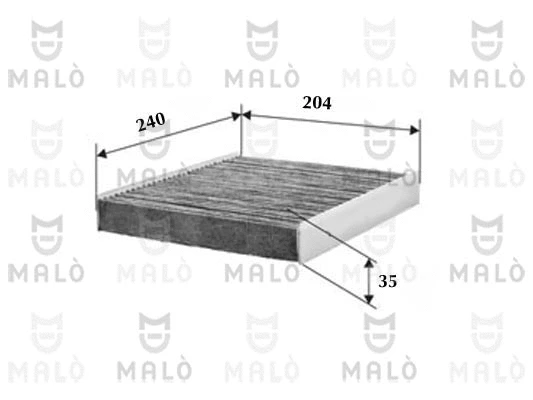 Filtre, air de l'habitacle AKRON-MALÒ 1531362