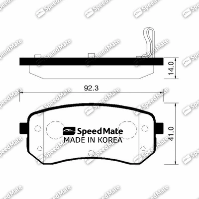 Kit de plaquettes de frein, frein à disque SpeedMate SM-BPK032