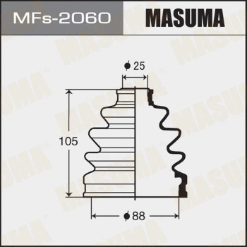 Jeu de joints-soufflets, arbre de commande MASUMA MFs-2060