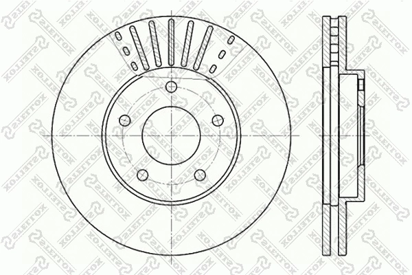 Disque de frein STELLOX 6020-2256V-SX