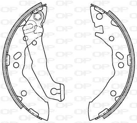 Jeu de mâchoires de frein OPEN PARTS BSA2055.00