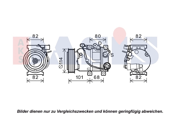 Compresseur, climatisation AKS DASIS 852824N