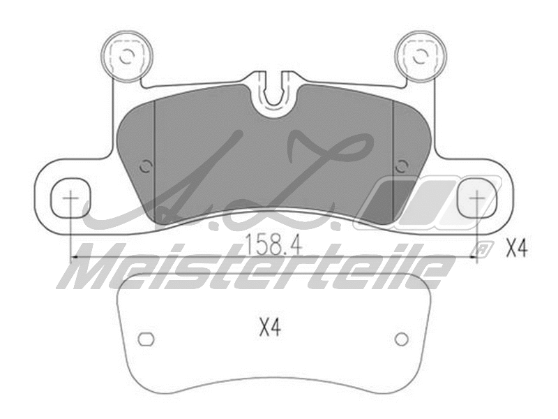 Kit de plaquettes de frein, frein à disque A.Z. Meisterteile AZMT-44-022-1567