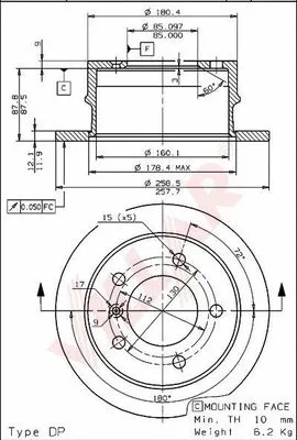 Disque de frein VILLAR 628.0420