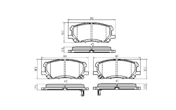 Kit de plaquettes de frein, frein à disque FREMAX FBP-1656
