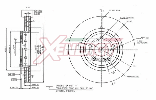 Disque de frein AP XENERGY X602882
