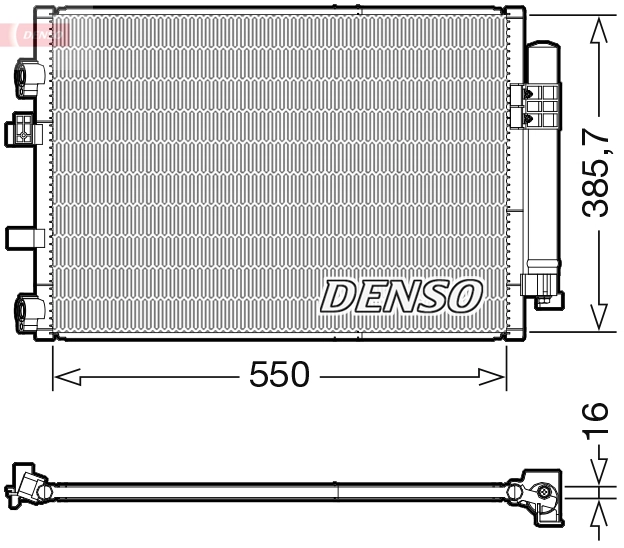 Condenseur, climatisation DENSO DCN10044