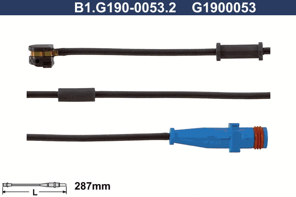 Contact d'avertissement, usure des plaquettes de frein GALFER B1.G190-0053.2