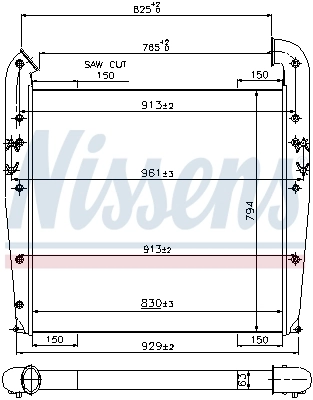 Refroidisseur d'air de suralimentation NISSENS 96960
