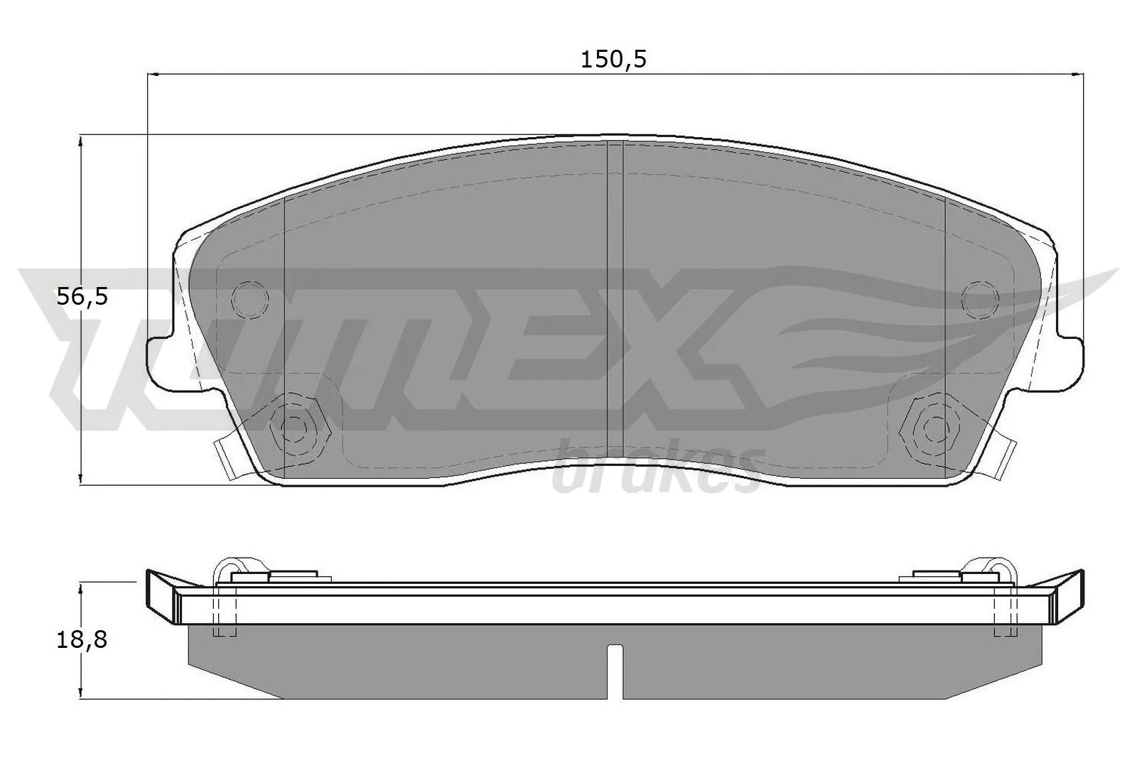 Kit de plaquettes de frein, frein à disque TOMEX Brakes TX 19-18