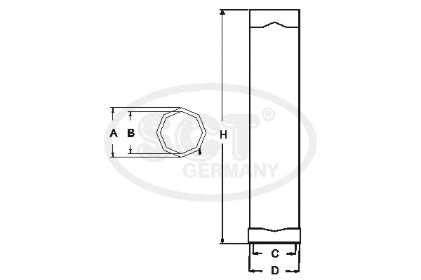 Filtre à air secondaire SCT - MANNOL SW 3828