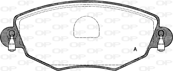 Kit de plaquettes de frein, frein à disque OPEN PARTS BPA0776.00