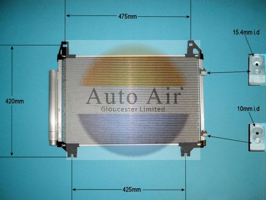 Condenseur, climatisation AUTO AIR GLOUCESTER 16-9956