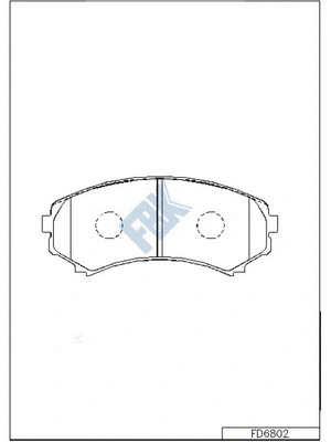 Kit de plaquettes de frein, frein à disque FBK FD6802