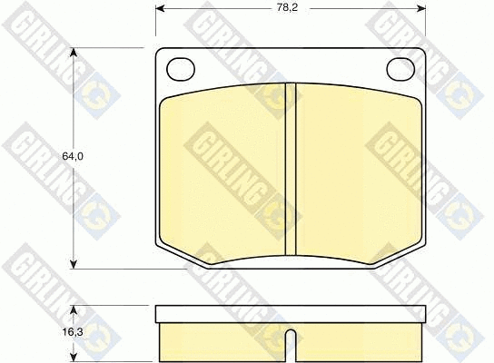 Kit de plaquettes de frein, frein à disque GIRLING 6106371