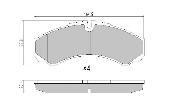 Kit de plaquettes de frein, frein à disque FREMAX FBP-1688