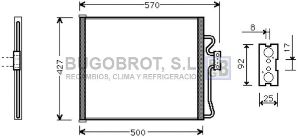 Condenseur, climatisation BUGOBROT 62-BW5214