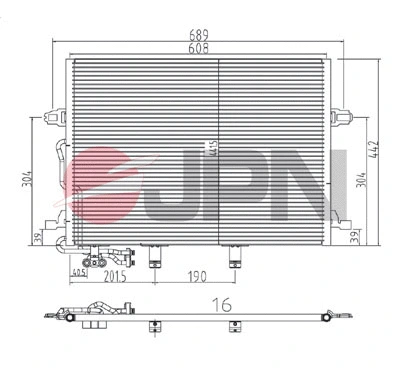 Condenseur, climatisation JPN 60C9102-JPN