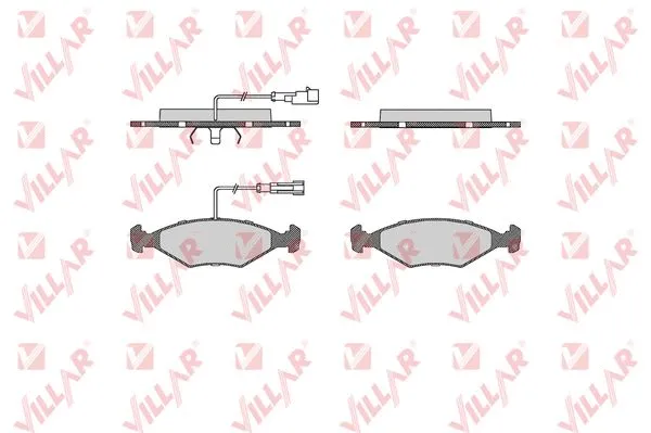 Kit de plaquettes de frein, frein à disque VILLAR 626.0680