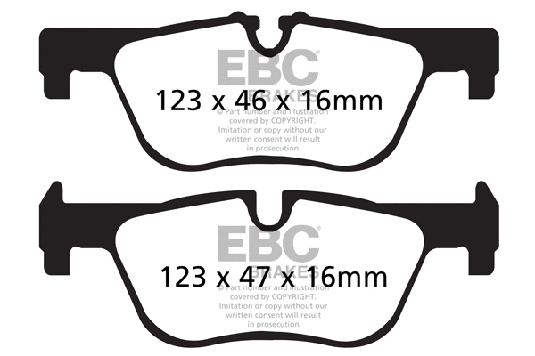 Kit de plaquettes de frein, frein à disque EBC Brakes DP32132C