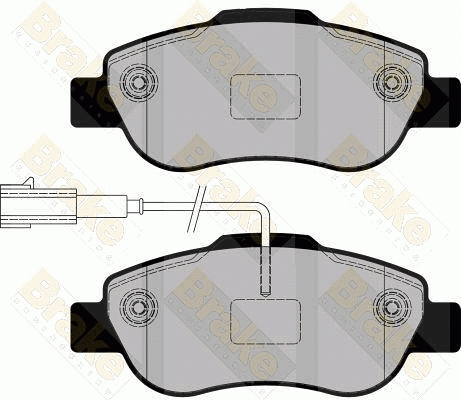 Kit de plaquettes de frein, frein à disque Brake ENGINEERING PA1761
