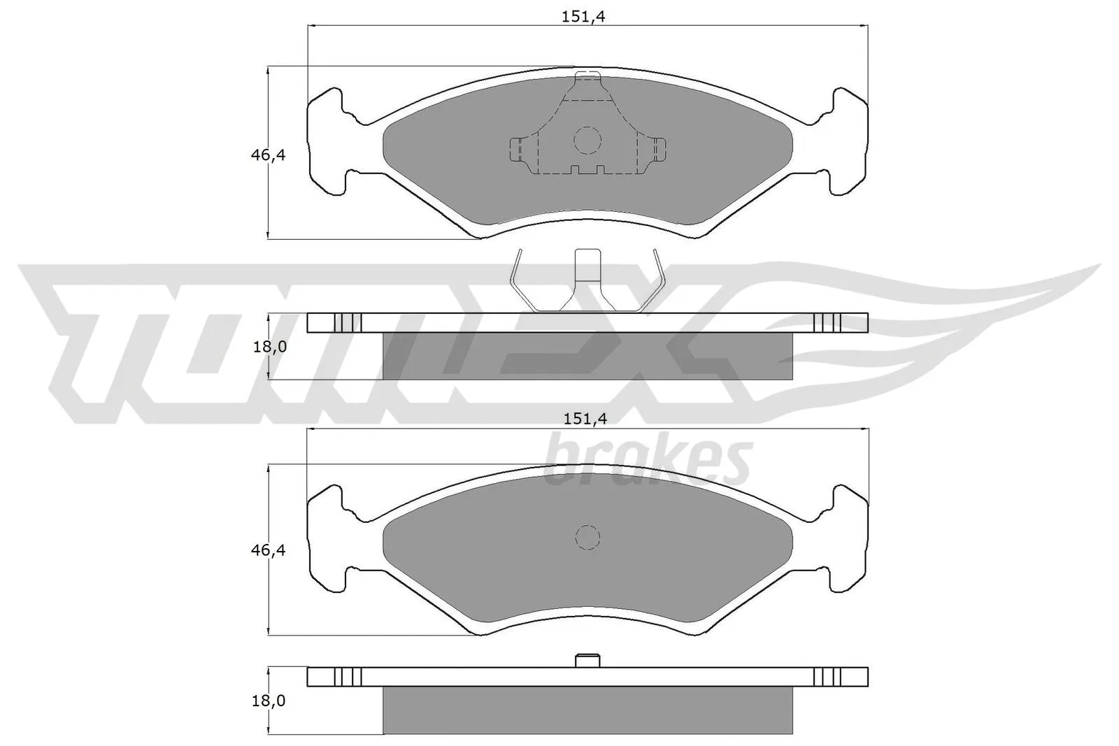 Kit de plaquettes de frein, frein à disque TOMEX Brakes TX 10-28