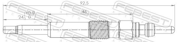 Bougie de préchauffage FEBEST 23642-001