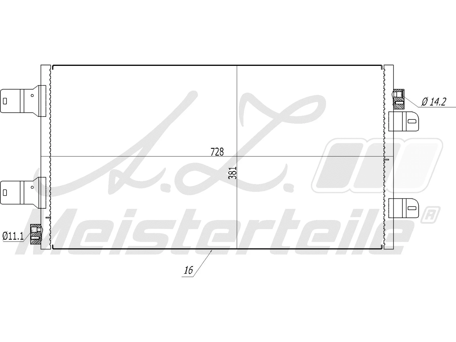 Condenseur, climatisation A.Z. Meisterteile AZMT-45-030-1478