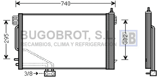 Condenseur, climatisation BUGOBROT 62-MS5493