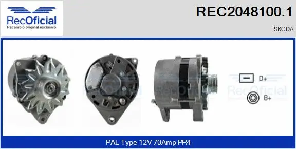 Alternateur RECOFICIAL REC2048100.1