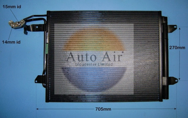 Condenseur, climatisation AUTO AIR GLOUCESTER 16-6215