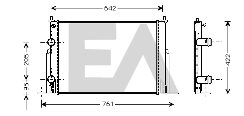 Radiateur, refroidissement du moteur EACLIMA 31R25105