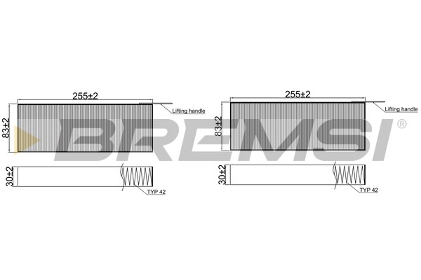 Filtre, air de l'habitacle BREMSI FC2481