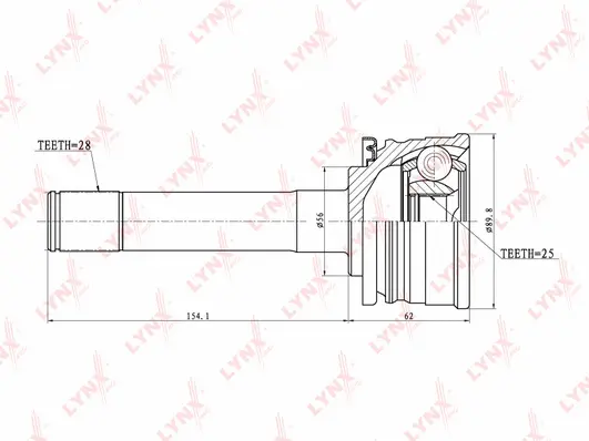 Jeu de joints, arbre de transmission LYNXAUTO CO-5503