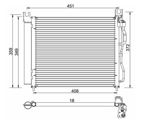 Condenseur, climatisation MAGNETI MARELLI 359003220960