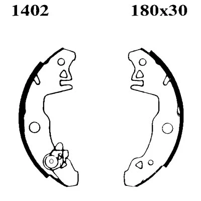 Jeu de mâchoires de frein BSF 01402